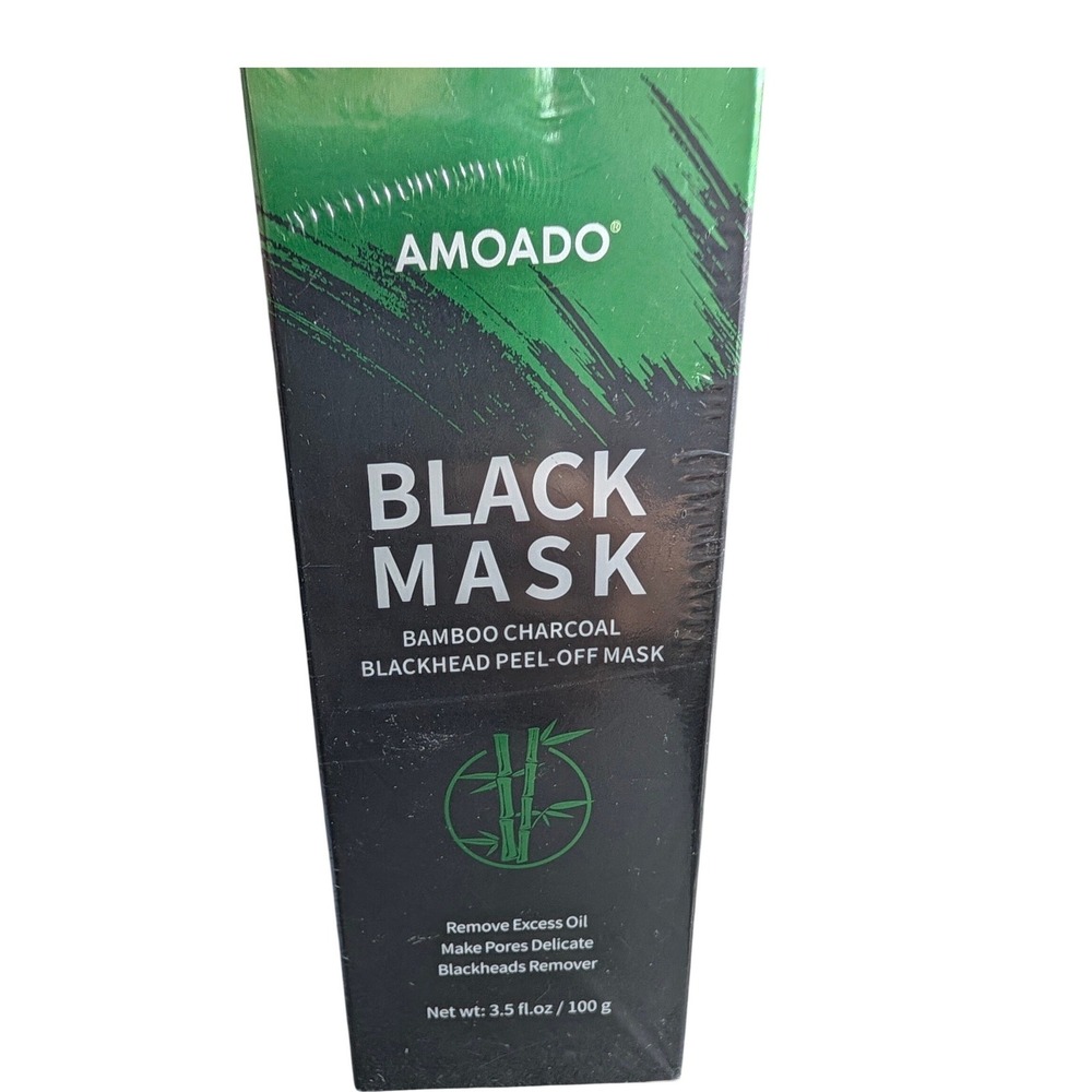 Bamboo Charcoal Blackhead Peel Off Mask Kit with Brush & Extractor Tools NIB